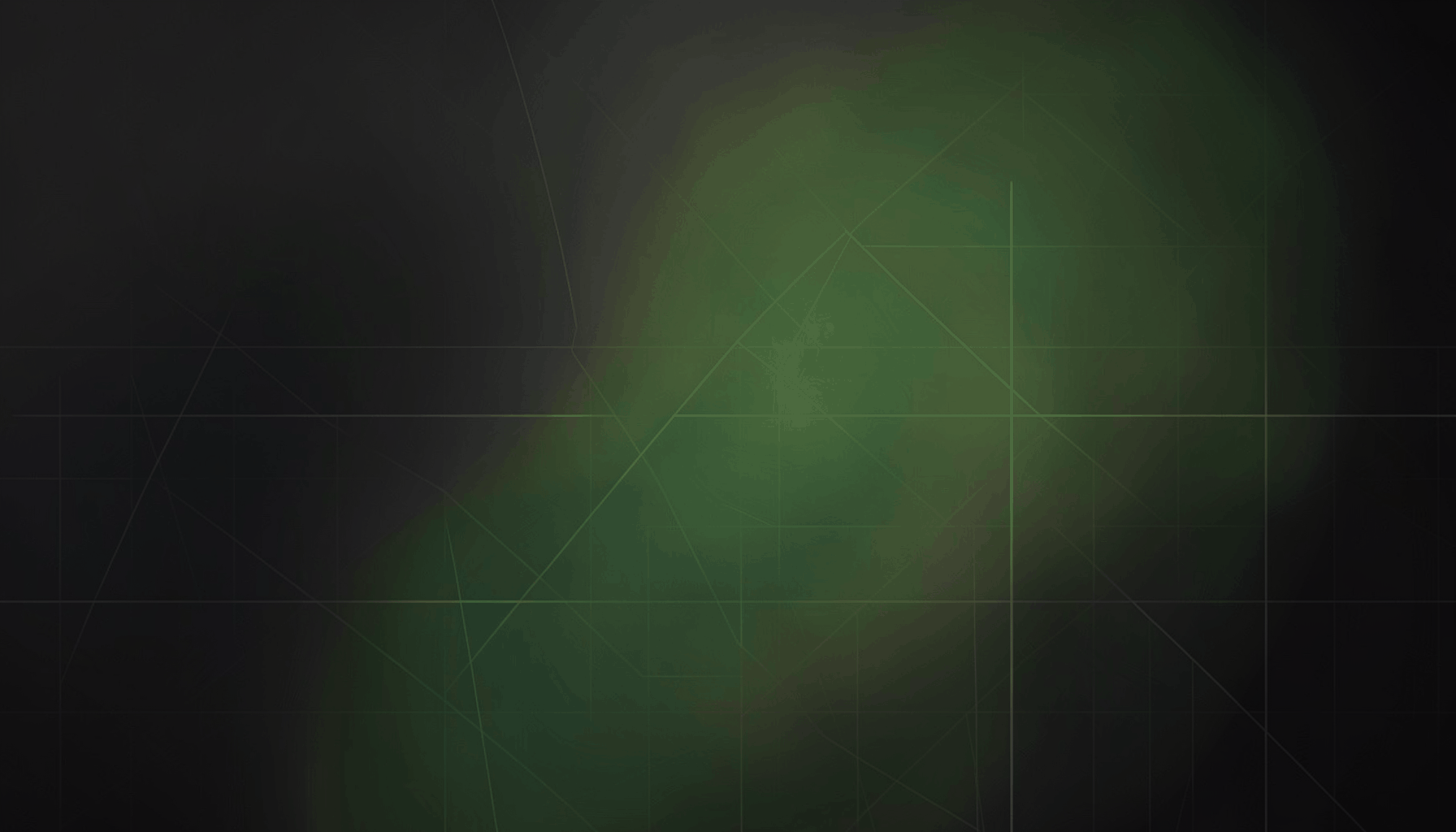Dark gradient composition with deep charcoal and muted olive tones, fading into a clean technical grid pattern